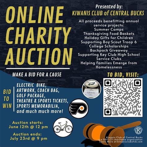 current online charity auctions.